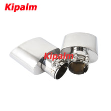 Load image into Gallery viewer, 1pc Oval Outlet Chrome Exhaust Tips Muffler Stainless Steel Pipe
