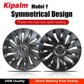 4PCS Tesla Model Y 2023 Symmetrical Full Coverage Sport 19 Inch Wheel Cover Cap Replacement Vehicle Hubcaps Accessories