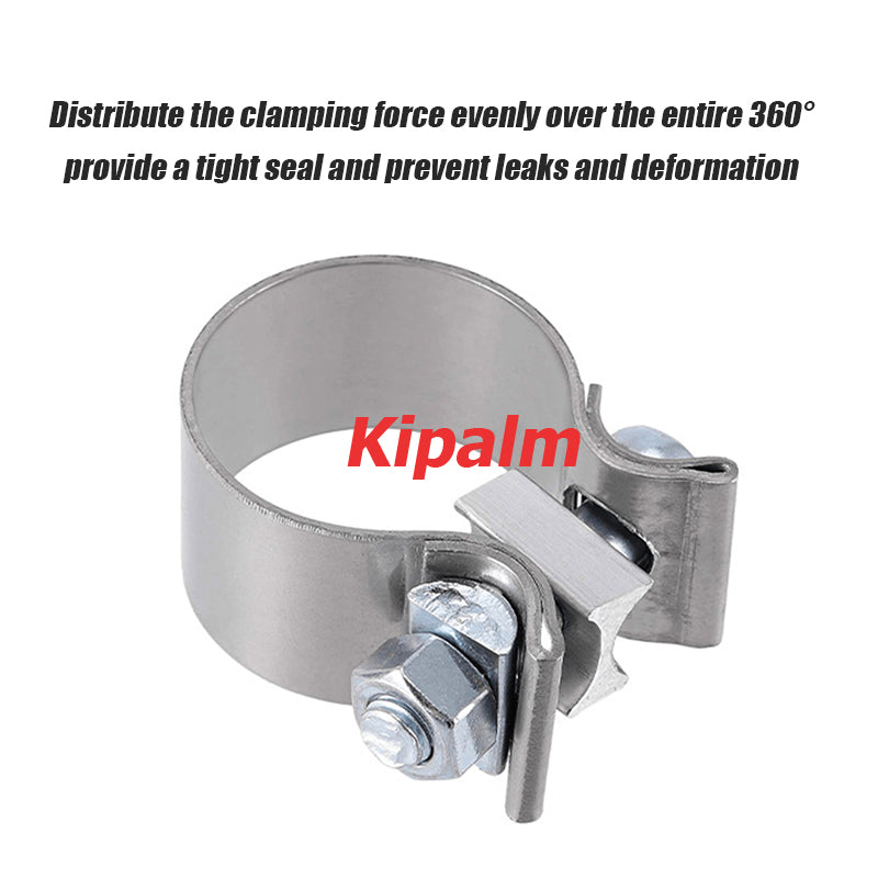Kipalm Universal 304 Stainless Steel Car Turbo High Hardness O Band Clamp For Downpipe Header Manifold