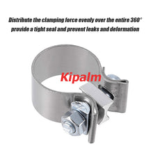 Load image into Gallery viewer, Kipalm Universal 304 Stainless Steel Car Turbo High Hardness O Band Clamp For Downpipe Header Manifold