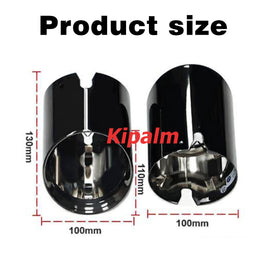4 PCS Black Stainless Steel Exhaust Pipe Chrome Muffler Tip Fits for BMW M3 G80 M4 G82 G83 G87
