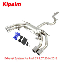 Load image into Gallery viewer, 304 Stainless Steel Full Exhaust System Performance Cat-back Fit for Audi S3 2.0T 2014 2015 2016 2017 2018
