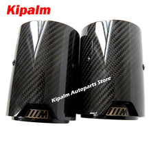 Load image into Gallery viewer, 2PCS Real Carbon Fiber Black Muffler Tip Length 120mm for BMW M Performance Exhaust M2 F87 M3 F80 M4 F82 F83 M5 F10
