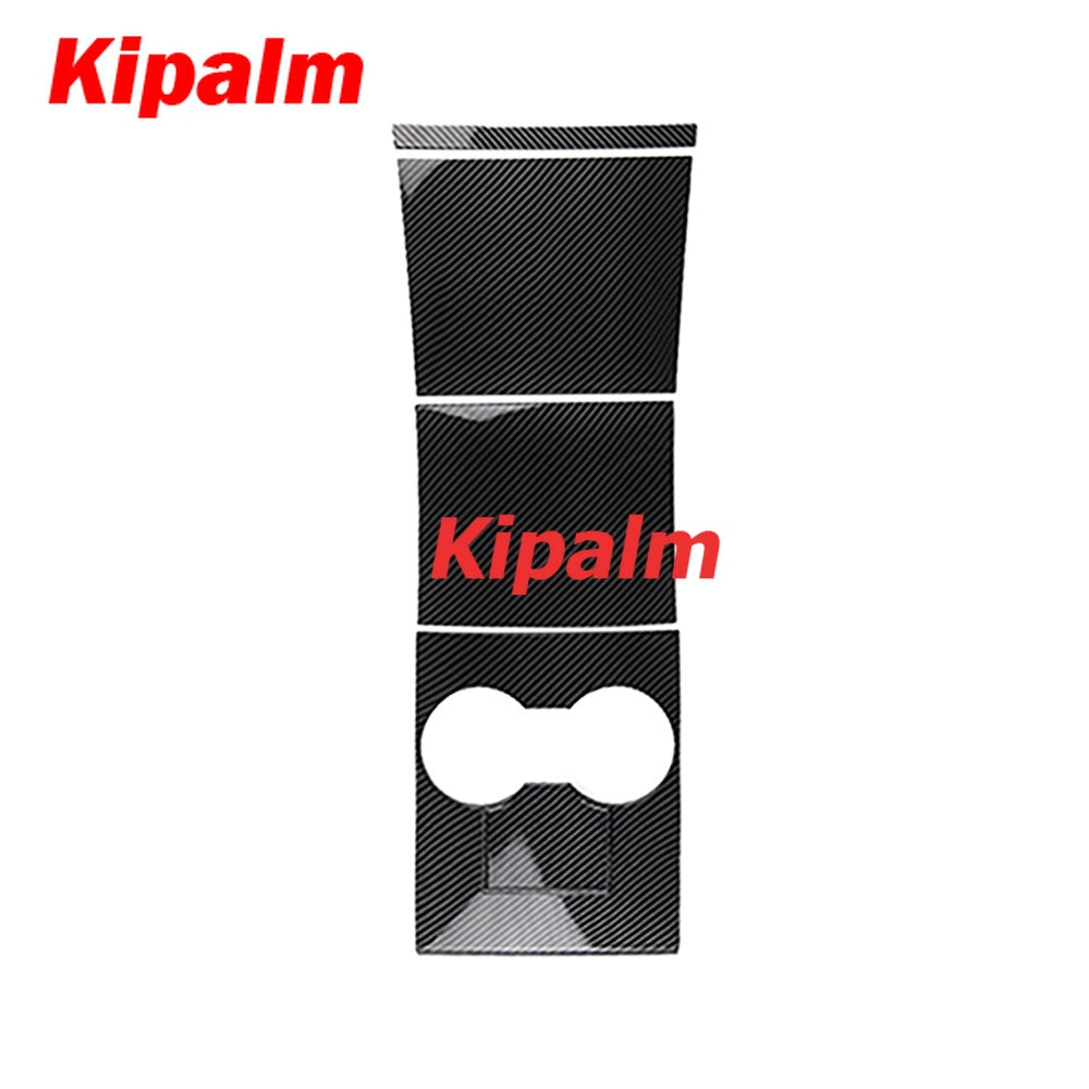 Real Hard Carbon Fiber Center Console Cover Trim Sticker for Tesla Model 3 Interior Modification 2017-2020
