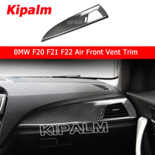Load image into Gallery viewer, 1 Piece Carbon Fiber Co-pilot Dashboard Air Outlet Frame Air Front Vent Trim Cover Stickers for BMW F20 F21 F22