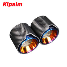 Load image into Gallery viewer, 4PCS Blue BMW M3 M4 G80 G82 G83 M Performance Style Carbon Fibre Exhaust Tips Muffler Pipe