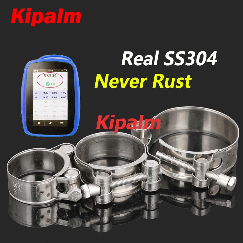 Kipalm Hose Clip Clamp Adjustable S304 Stainless Steel Size Range 17~112mm Heavy Duty Clamps