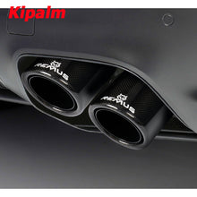Load image into Gallery viewer, Curly Edge Carbon Fiber Exhaust Tips 304 Stainless Steel Remus Logo Muffler End Tailpipe for Benz AUDI HYUNDAI