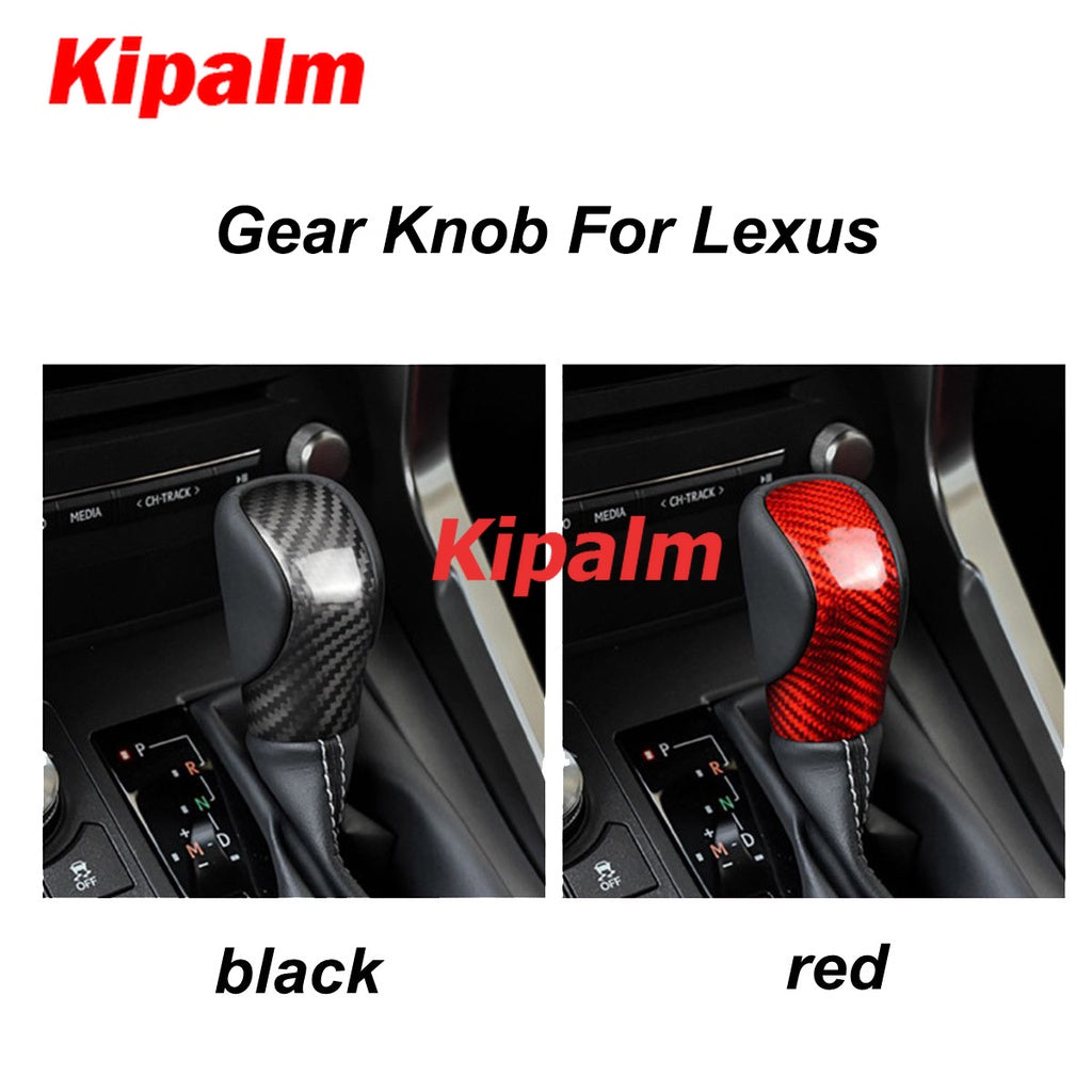 1pcs Auto Interior Accessories Carbon Fiber Gear Shift Knob Cover for Lexus ES RX GS IS NX 200t RC ES200 RX200t