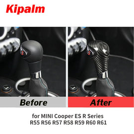 Car Interior Accessories Carbon Fiber Gear Shift Knob Cover for MINI Cooper ES R Series R55 R56 R57 R58 R59 R60 R61