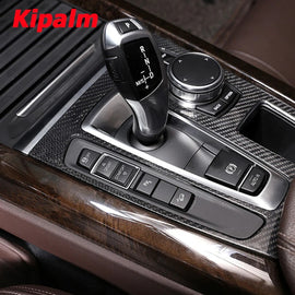 Car Interior Accessories Carbon Fiber Decoration Gear Shift Board Cover Auto Stickers for BMW X5 X6