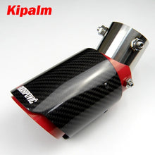 Load image into Gallery viewer, Red Angle Adjustable Bolt-On Akrapovic Carbon Fiber Exhaust Pipe with Anti-drop Rope Kicks FIT CRV RAV4 Altis Toyota HRV