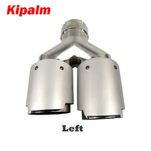 Load image into Gallery viewer, Kipalm Y-style Dual Carbon Fiber Muffler Tips Stainless Steel Double End Pipe for Car Twin Tips Exhaust Pipe
