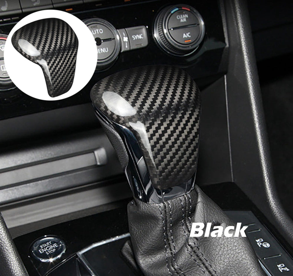 Dry Carbon Fiber Gear Shift Knob Cover Head Lever Panel for Volkswagen VW Tiguan Atlas Phideon Teramont