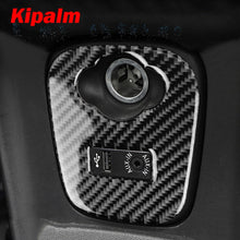 Load image into Gallery viewer, Carmon Carbon Fiber Cigarette Lighter USB AUX Console Panel Interior Stickers For Mini Cooper F55 F56 Accessories