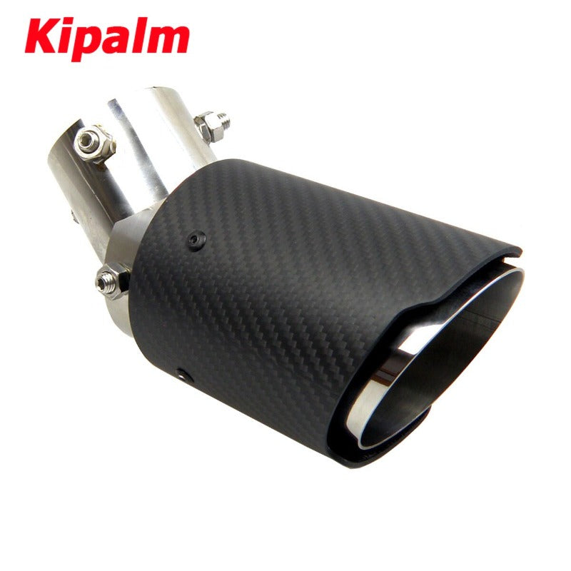 No Logo Angle Adjustable Pipe Matte Carbon Fibre Exhaust Tip Muffler Tip for Toyota HONDA