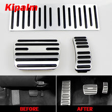 Load image into Gallery viewer, No Drill Aluminum Car Foot Rest Pedal Pads Cover With Rest Pedals Fit Gas Brake Rest Pedal For Audi A4 A5 A6 Q5 AT LHD