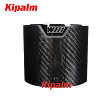 Load image into Gallery viewer, 4pcs Black Coated Stainless Steel Glossy Finish Carbon Fiber Exhaut Tip Pipe Tail Ends Fits for BMW M3 G80 M4 G82 G83