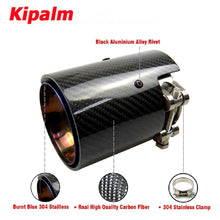 Load image into Gallery viewer, 1PC Carbon Fiber 150mm Length Exhaust Tips M Performance Muffler Pipe M2 M3 M4 M5 M6