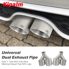 Load image into Gallery viewer, Dual Sand Blasting Stainless Steel Exhaust Tail Tips for VW Golf Tiguan R MK7 Golf 6 with AK logo