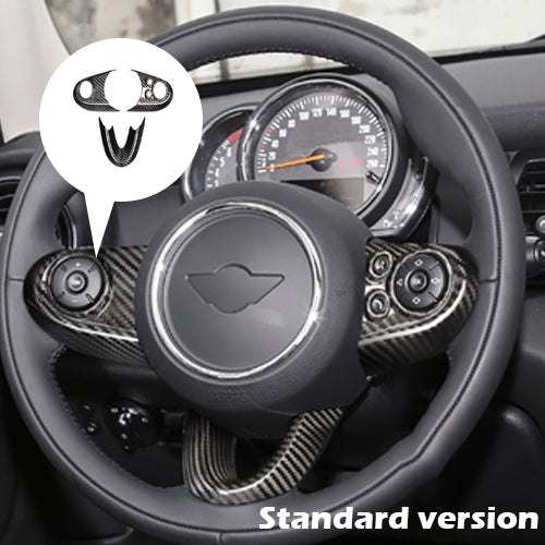 3PCS for Mini F Series Clubman F54 F55 F56 Cabrio F57 Countryman F60 Carbon Fiber Steering Wheel Button Cover Kit