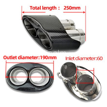 Load image into Gallery viewer, 1 Pair AK Carbon Muffler End Tips Exhaust Pipe for Audi RS3 RS4 RS5 RS6 RS7 Modify