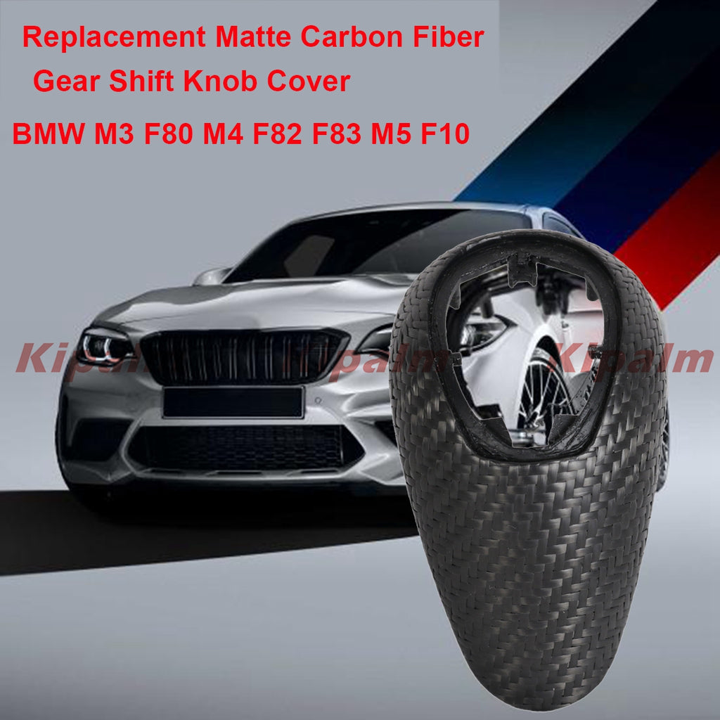1 PC Replacement Matte Carbon Fiber Gear Shift Knob Cover for BMW M3 F80 M4 F82 F83 M5 F10