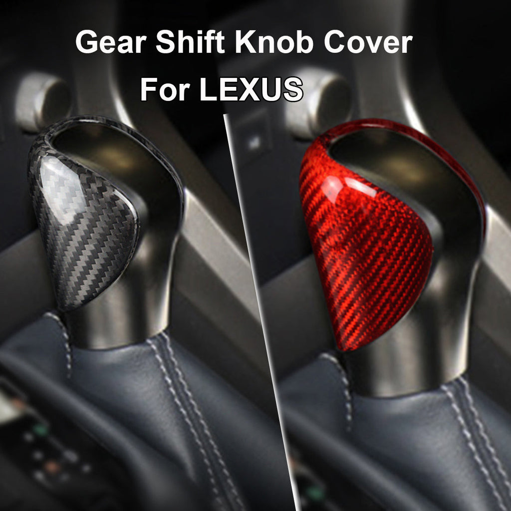 1pcs Stick-on Real Carbon Fiber Gear Shift Knob Cover For LEXUS ES NX IS 2013-2020