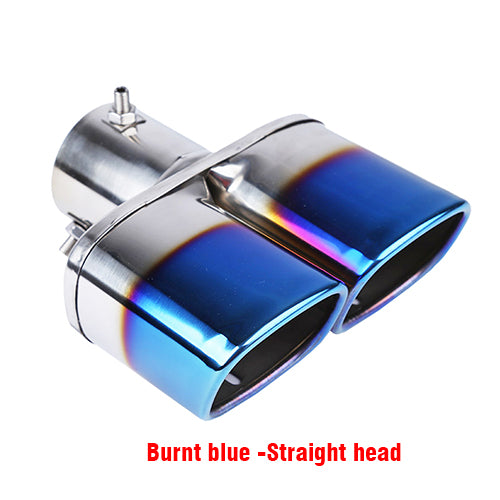Twin Square Chrome Heavy Duty Car Stainless Steel Exhaust
