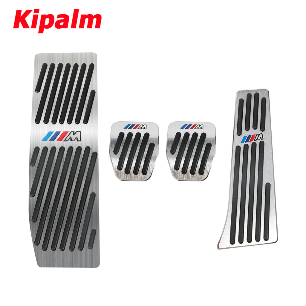 No Drill Pedals For BMW 1 3 Series E46 E90 E91 E92 E93 E87 E88 Aluminum Clutch Gas Brake Footrest Pedal LHD MT With M logo