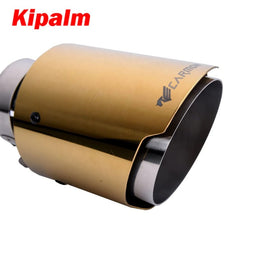 Carmon Universal Stainless Steel Tip Golden Color Muffler for BMW BENZ Audi VW Golf Car Exhaust