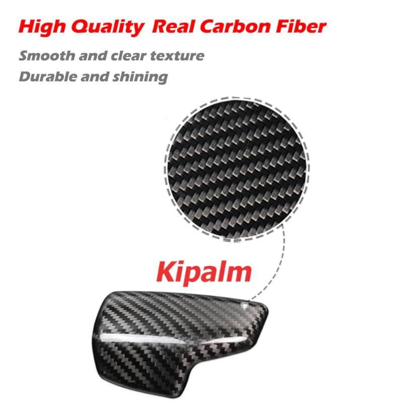 1PC Dry Carbon Fiber Gear Shift Knob Head Cover for Audi A4 B9 A5 Q5 Q7 RHD Car Interior Accessories Modify