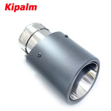 Load image into Gallery viewer, Car Universal Oval Curly Edge Remus Exhaust Tip Matter Carbon Fiber Exhaust Muffler Tail Pipe Ends for AUDI BMW BENZ VW