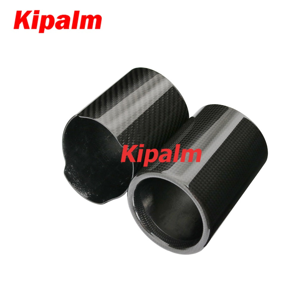 Kipalm Car Universal Exhaust Pipe Carbon Fiber Cover Muffler Pipe Tip Cover Without Logo