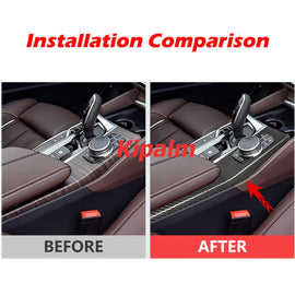 Car Interior Accessories Carbon Fiber Decoration Gear Shift Board Cover for BMW 5 Series 2018-2020