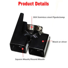 Load image into Gallery viewer, 1 Pair OEM Square round Outlet Satinless Steel Exhaust Pipe For Land Rover Defender 2020-2023