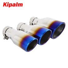 Load image into Gallery viewer, Universal Car Exhaust Pipe Tail Throat Stainless Steel Muffler Tips with Clamp Car Modification Parts Blue Burnt Color