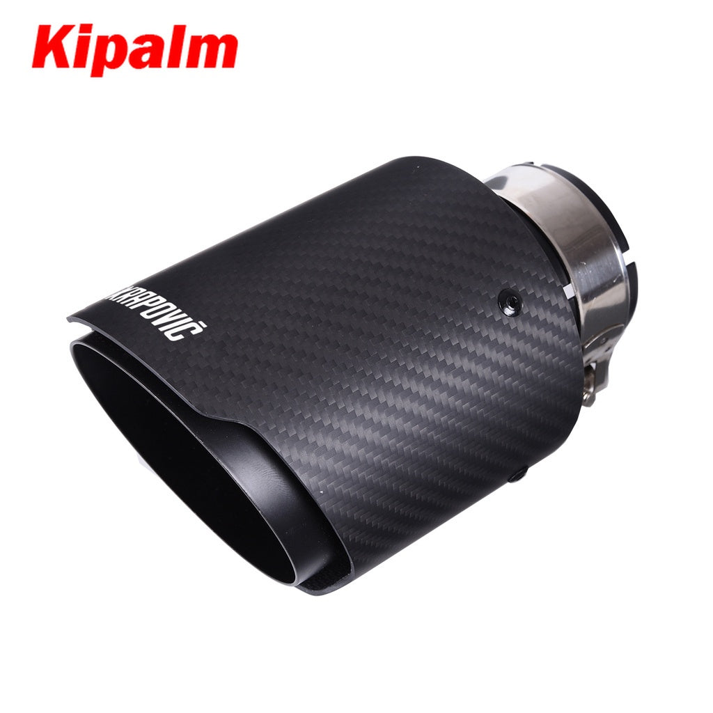 Kipalm Forged Carbon Fiber Exhaust Tip 304 Stainless Steel Twill Carbon Fiber Muffler Tips Fit for BMW X5 E70 E53