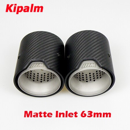 2PCS Real Carbon Fiber Exhaust Pipe Muffler Tip for BMW M Performance 235i 240i 335i Akrapovic Exhaust Tip