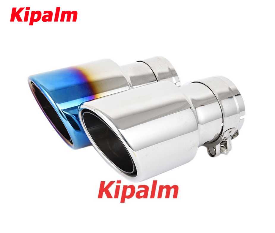 1pcs Stainless Steel Exhaust Tip Tail End Pipe Muffler Tips for AUDI BMW VW HONDA