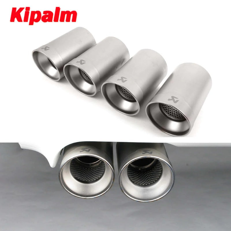 SUS304 Stainless Steel Akrapovic Logo Exhaust Pipe for BMW E92 / E93 M3 M4 M5 F10 Muffler Tips