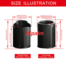 Load image into Gallery viewer, Kipalm Car Universal Exhaust Pipe Carbon Fiber Cover Muffler Pipe Tip Cover Without Logo