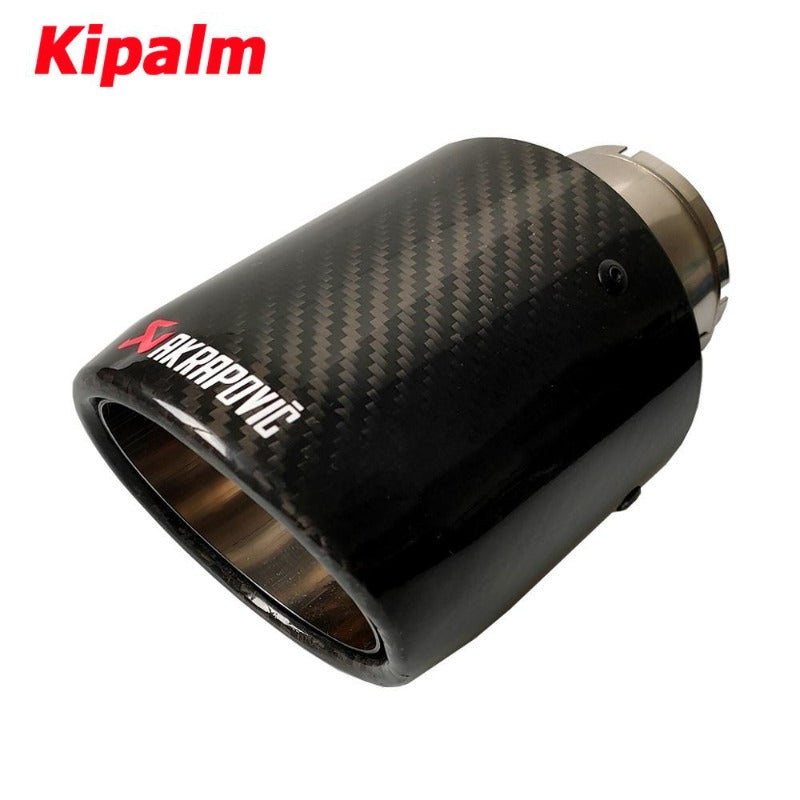 2019 New Type Curly Edge Car Universal Akrapovic Carbon Fiber Exhaust Tips Muffler Pipe For BMW BENZ AUDI VW