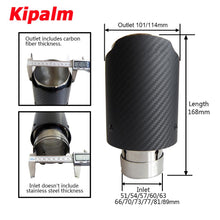 Load image into Gallery viewer, Car Universal Matte Carbon Fiber Exhaust Tip Akrapovic Exhaust Pipe Car Exhaust Muffler Tip End Pipe without logo