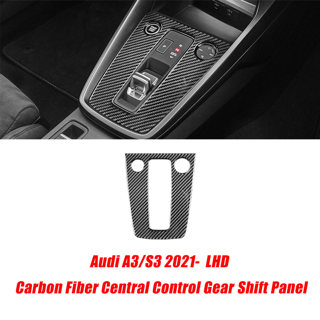 Car Carbon Fiber Interior Stickers for Audi A3 S3 2021-2022 LHD Decoration Frame Cover