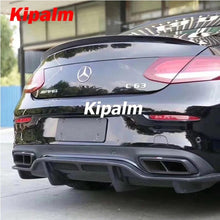 Load image into Gallery viewer, 1 Pair Real Carbon Fiber Exhaust Tips for Mercedes Benz C-class W205 S205 Modify to AMG C63 E63 C-class 2015-2018