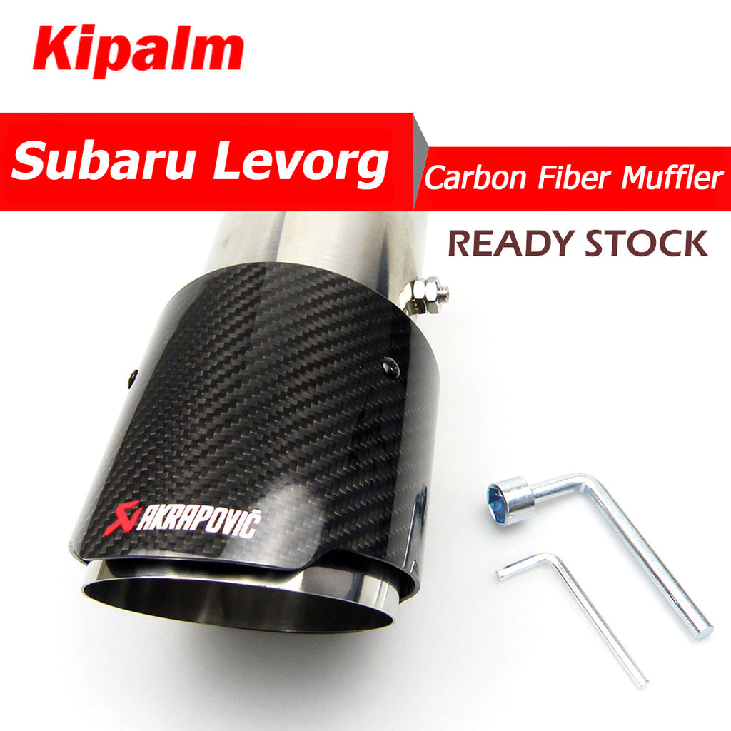 Subaru Levorg Exhaust Pipe Akrapovic Style Carbon Fiber Exhaust Muffler Tips Tailpipe, Special Design