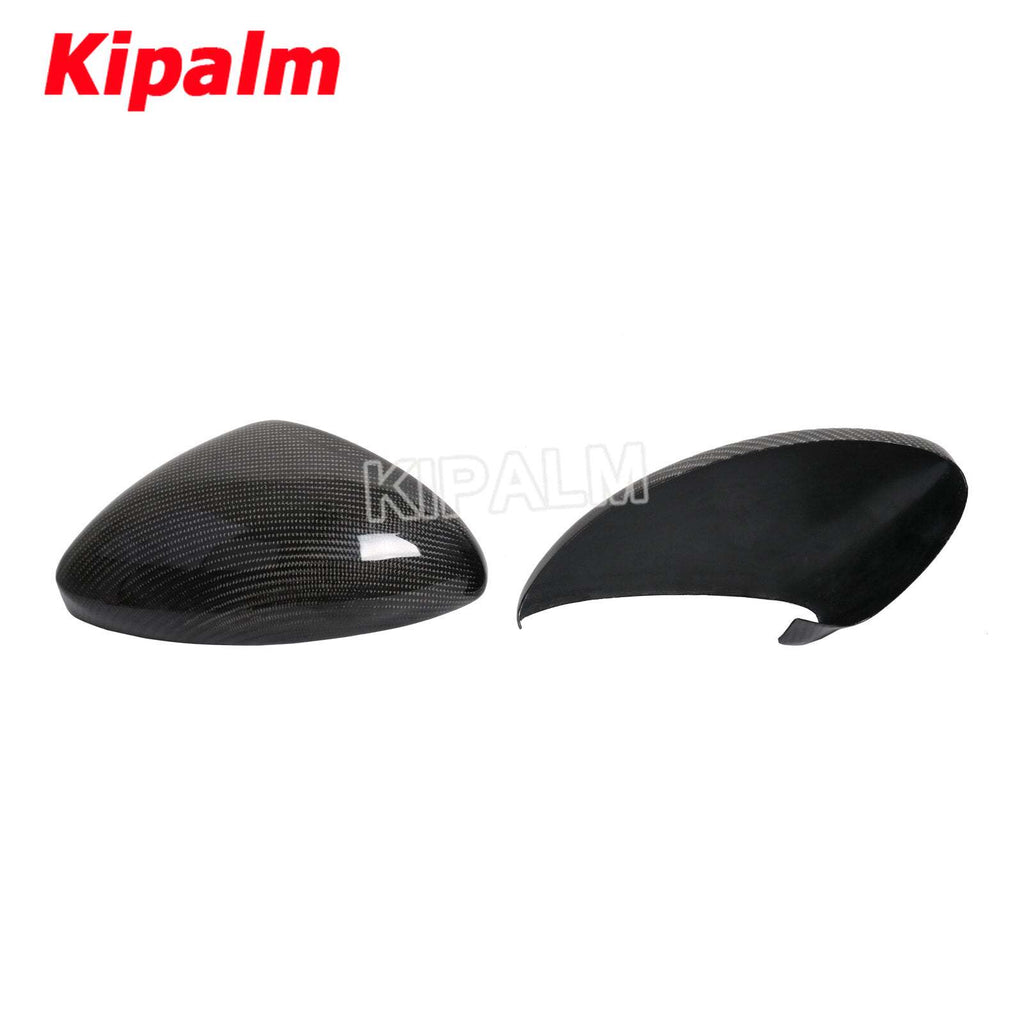 1 Pair Stick on Type Carbon Fiber Rearview Mirror Cover Caps for Porsche 718 Cayman Boxster 2017-