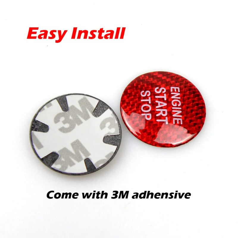 Real Carbon Fiber Engine Start Button Cover Stickers Decor for LEXUS IS250 300 350 200T ES GS NX RX LX RC Series