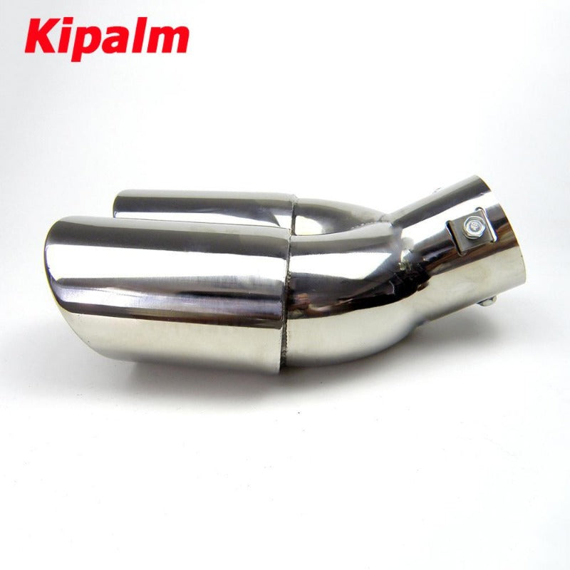 1PC Kipalm Stainless Steel Oval Dual Twin Exhaust Pipe Tail Pipe Tip For BMW E30 E32 E34 E36 E46